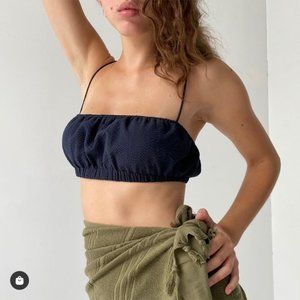 NWT The Great Eros - Seersucker Isa Bandeau